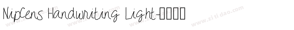 NipCens Handwriting Light字体转换